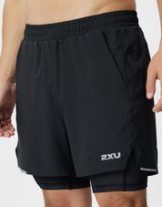 2XU Aero Mesh 2 in 1 5in Short Mens