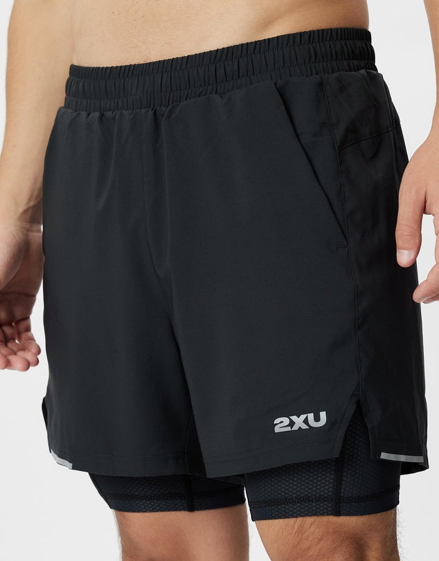 2XU Aero Mesh 2 in 1 5in Short Mens